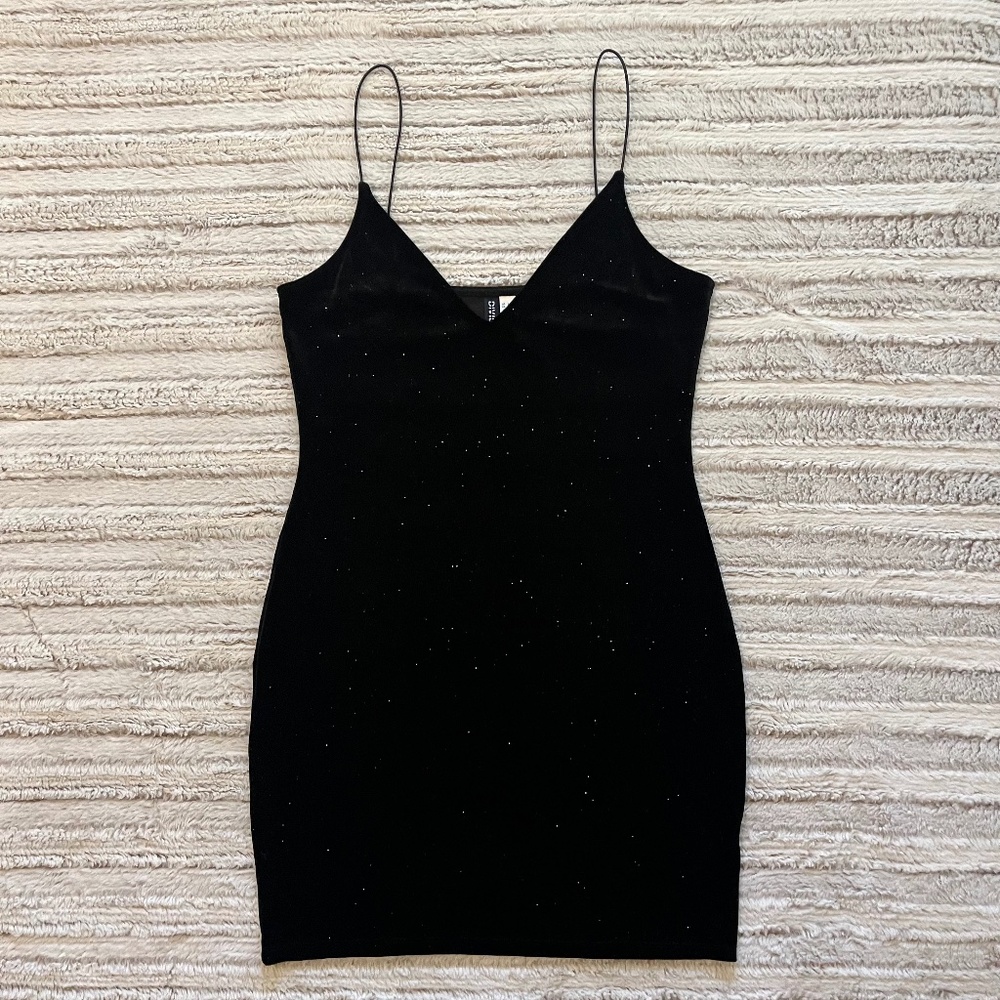 H&M Divided Little Black Sparkly Dress